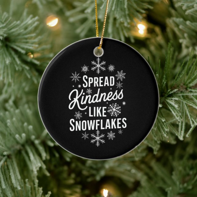 Weihnachten verbreitet Kindheit wie Schneeflocken  Keramik Ornament (Baum)