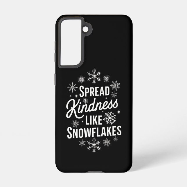 Weihnachten verbreitet Kindheit wie Schneeflocken  Samsung Galaxy Hülle (Rückseite)