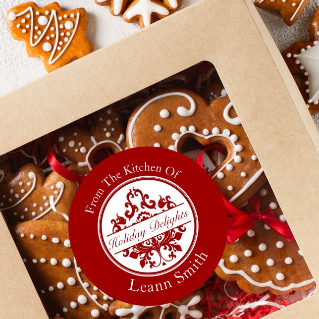 Weihnachten Verziert aus der Etikettierküche Runder Aufkleber (Von Creator hochgeladen)