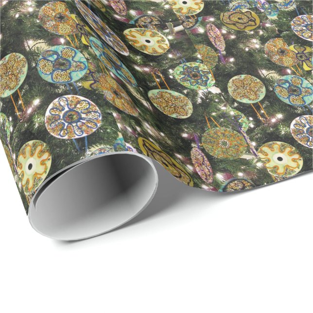 Weihnachten verziert glattes Packpapier, 30" x 6' Geschenkpapier (Rolleneckpunkt)