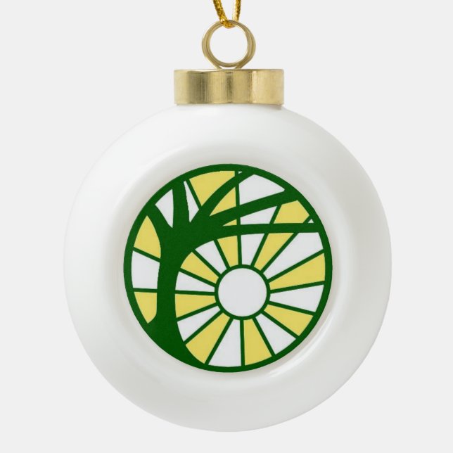 Weihnachten-Verzierung Keramik Kugel-Ornament (Vorderseite)