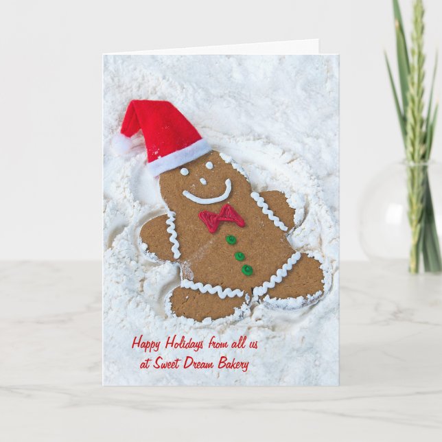 Weihnachten Vielen Dank an den Kunden Dankeskarte (Vorderseite)