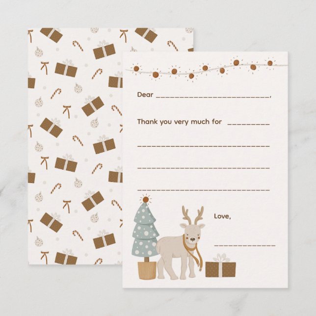 Weihnachten Vielen Dank, dass Sie Notiz nehmen / B RSVP Karte (Vorne/Hinten)