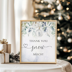 Weihnachten vielen Dank Schnee Poster