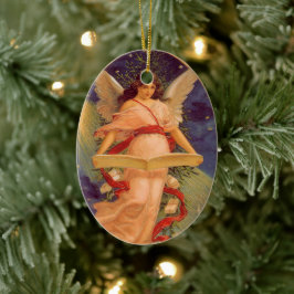Weihnachten, Viktorianische Angel-LesebBibel Keramikornament