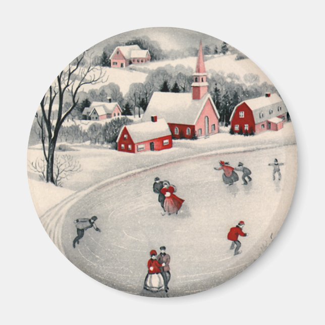 Weihnachten, Viktorianische Eiszeit Skater auf dem Magnet (Vorne)