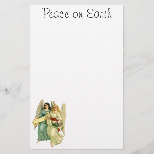 Weihnachten, Viktorianische Engel Briefpapier (Vorderseite)