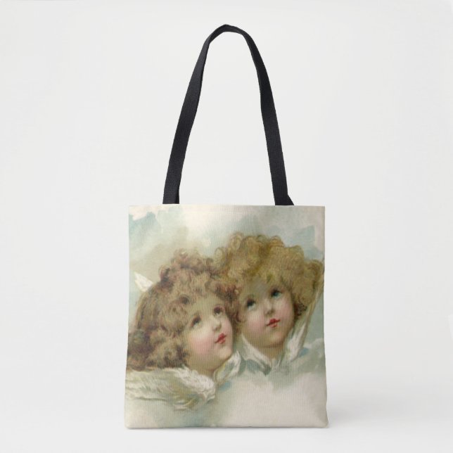 Weihnachten, Viktorianische Engel in den Wolken Tasche (Vorderseite)