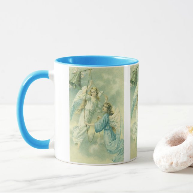 Weihnachten, Viktorianische Engel mit Glocke Tasse (Mit Donut)