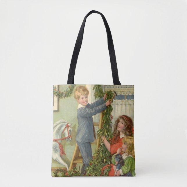 Weihnachten, Viktorianische Kinder dekorieren Tasche (Vorderseite)