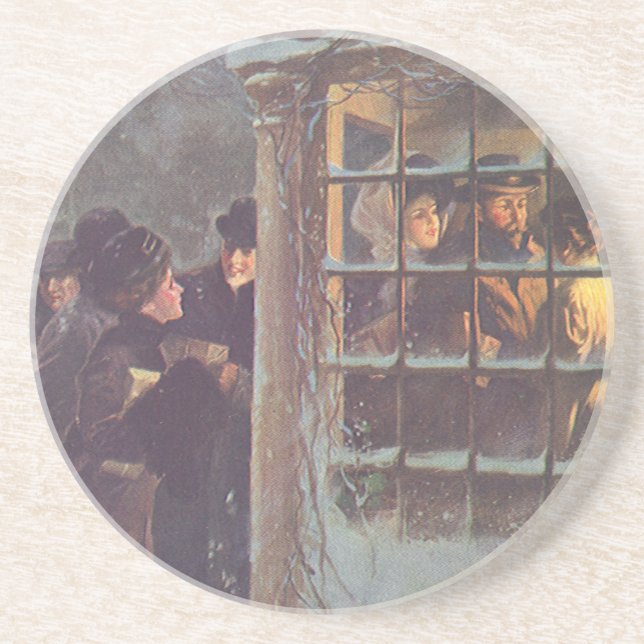 Weihnachten, Viktorianische Leute im Party Getränkeuntersetzer (Vorne)