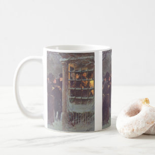 Weihnachten, Viktorianische Leute im Party Kaffeetasse