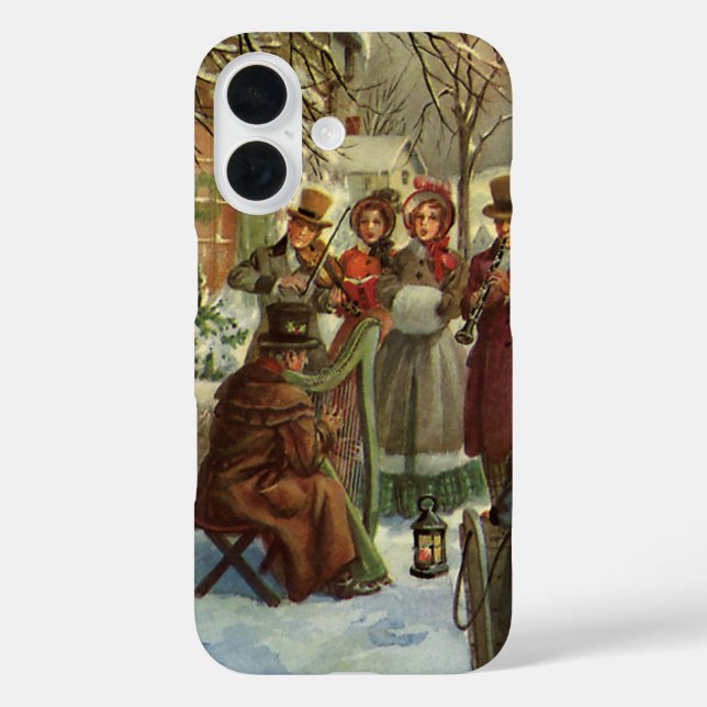 Weihnachten, Viktorianische Musiker Caroling iPhone 16 Hülle (Rückseite)