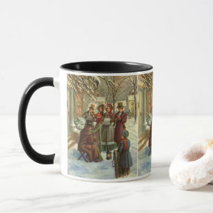 Weihnachten, Viktorianische Musiker Caroling Tasse