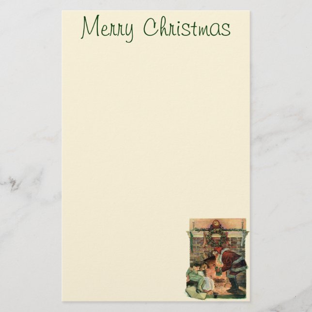 Weihnachten, Viktorianische Weihnachtskinder Briefpapier (Vorderseite)