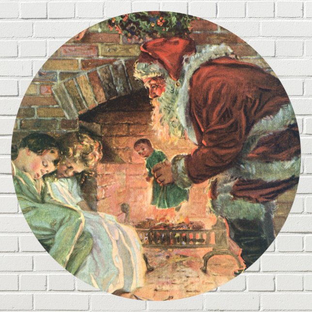 Weihnachten, Viktorianische Weihnachtskinder Runder Aufkleber (Von Creator hochgeladen)