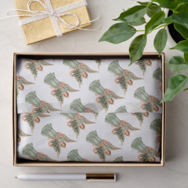 Weihnachten, Viktorianischer Engel mit Baum Seidenpapier (Geschenk)
