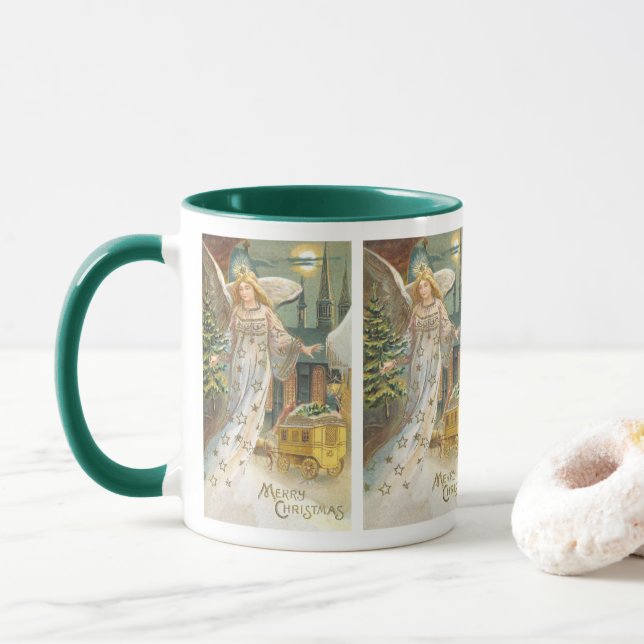 Weihnachten, Viktorianischer Engel mit Baum Tasse (Mit Donut)