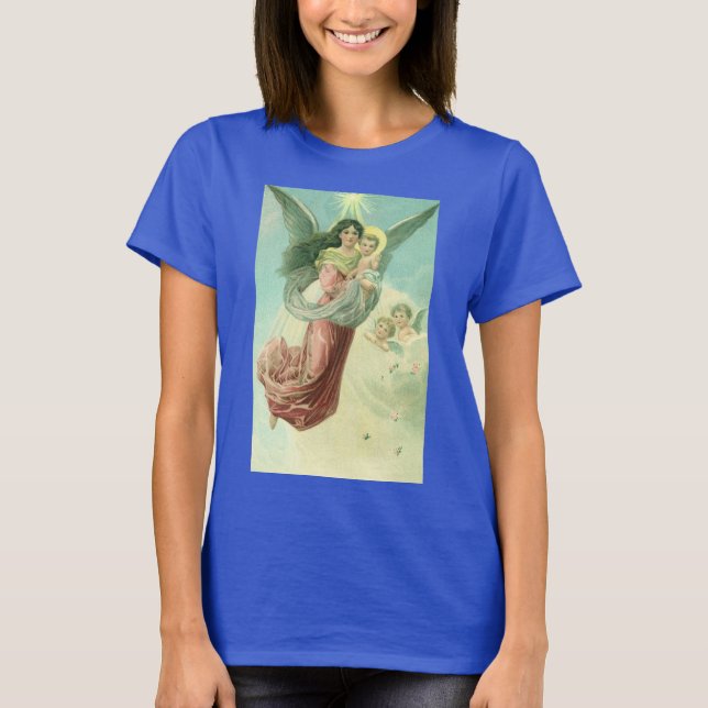 Weihnachten, Viktorianischer Engel mit dem Jungen  T-Shirt (Vorderseite)