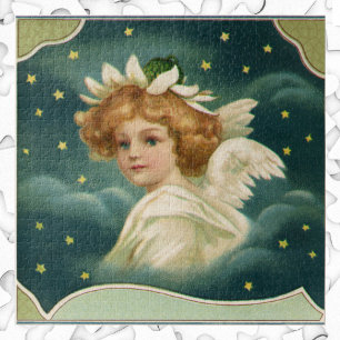 Weihnachten, Viktorianischer Engel mit Goldstern