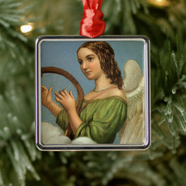 Weihnachten, Viktorianischer Engel mit Musikharte Ornament Aus Metall