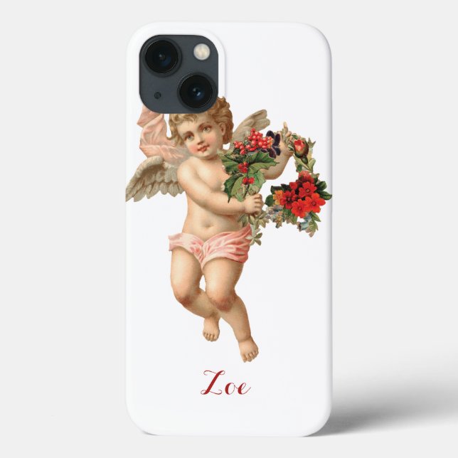 Weihnachten, Viktorianischer Engel und Blumenreath Case-Mate iPhone Hülle (Rückseite)
