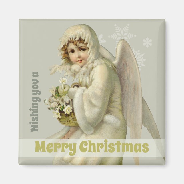 Weihnachten Viktorianischer Schneegel CC1190 Magnet (Vorne)