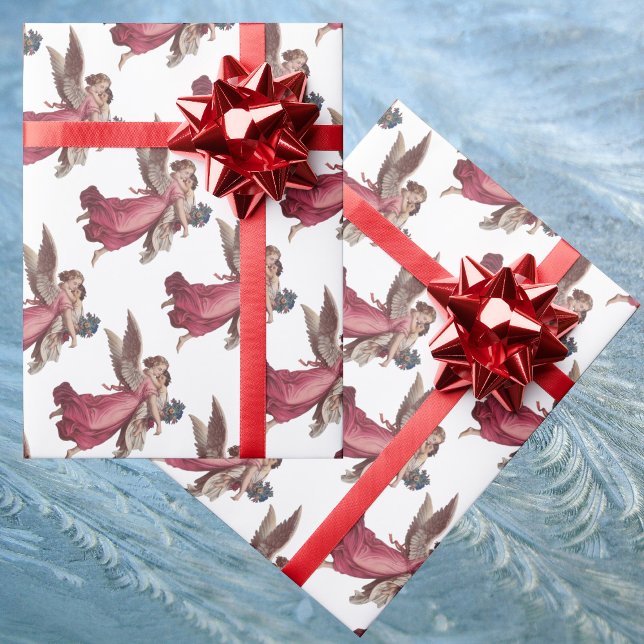 Weihnachten, Viktorianischer Wächter Angel Geschenkpapier (Von Creator hochgeladen)