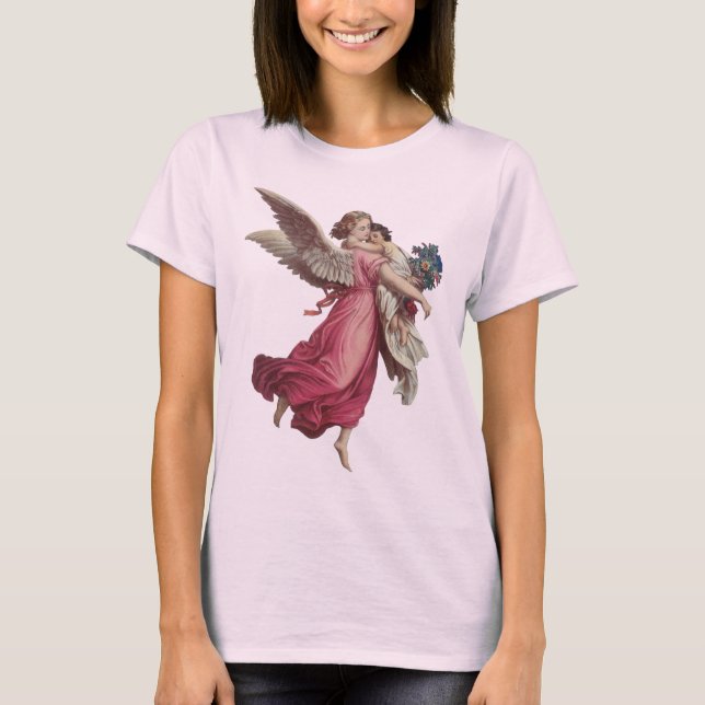 Weihnachten, Viktorianischer Wächter Angel T-Shirt (Vorderseite)