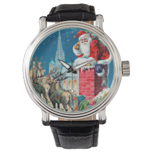 Weihnachten Viktorianischer Weihnachtsmann am Kami Armbanduhr