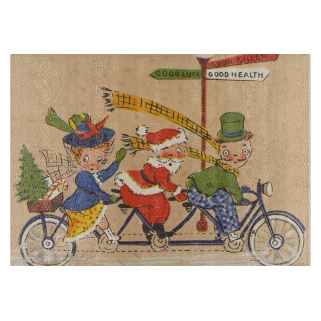 Weihnachten, Viktorianischer Weihnachtsmann auf de Schneidebrett (Vorderseite)