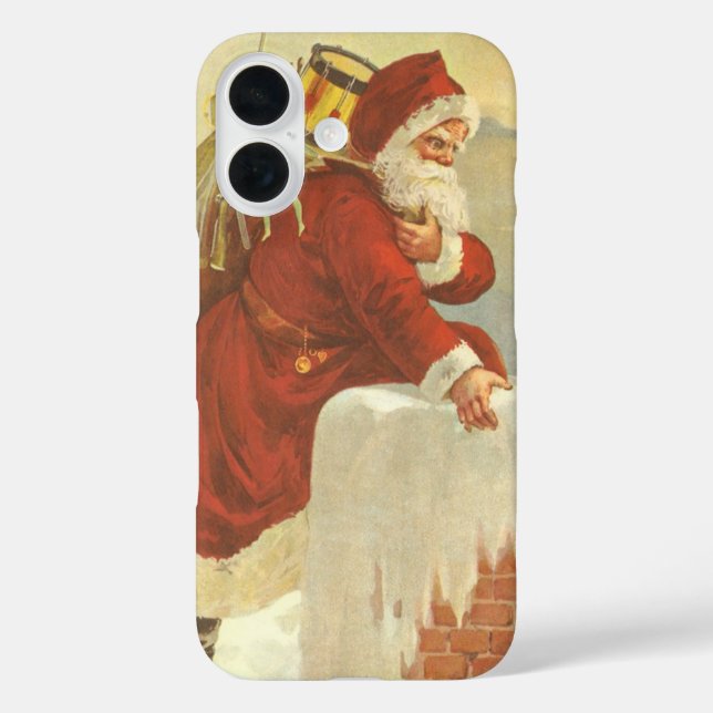 Weihnachten Viktorianischer Weihnachtsmann im Schl iPhone 16 Hülle (Rückseite)