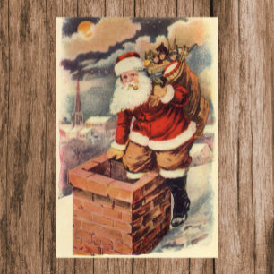 Weihnachten Viktorianischer Weihnachtsmann im Schl Poster