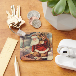 Weihnachten Viktorianischer Weihnachtsmann im Schl Schlüsselanhänger