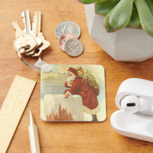 Weihnachten Viktorianischer Weihnachtsmann im Schl Schlüsselanhänger