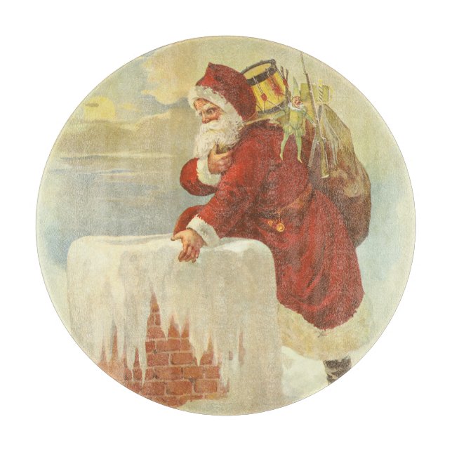 Weihnachten Viktorianischer Weihnachtsmann im Schl Schneidebrett (Vorderseite)