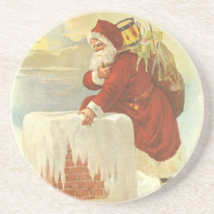 Weihnachten Viktorianischer Weihnachtsmann im Schl Untersetzer