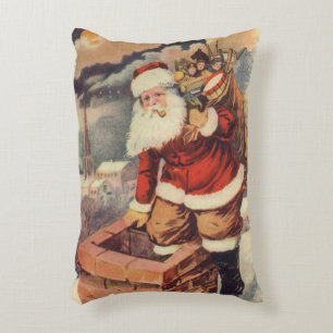 Weihnachten Viktorianischer Weihnachtsmann im Schl Zierkissen