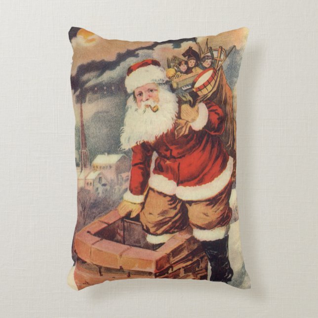 Weihnachten Viktorianischer Weihnachtsmann im Schl Zierkissen (Vorderseite(Vertikal))