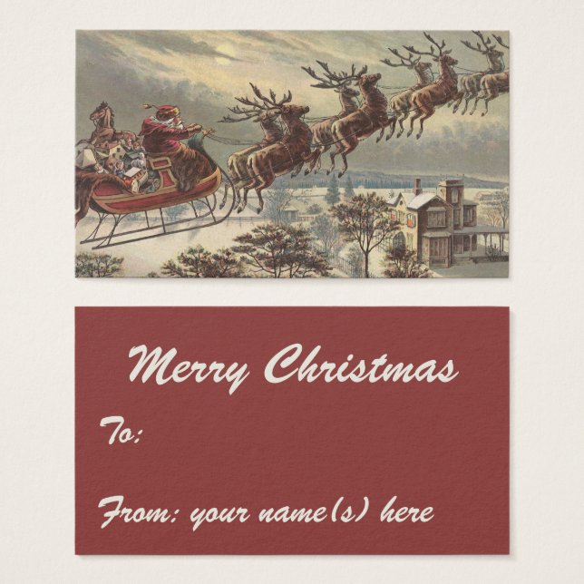 Weihnachten, Viktorianischer Weihnachtsmann im Sle (Vorne & Hinten)