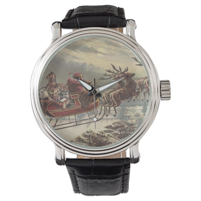 Weihnachten, Viktorianischer Weihnachtsmann im Sle Armbanduhr (Vorderseite)
