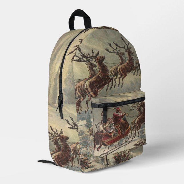 Weihnachten, Viktorianischer Weihnachtsmann im Sle Bedruckter Rucksack (Rückseitige Ecke links)
