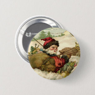 Weihnachten, Viktorianischer Weihnachtsmann im Sle Button