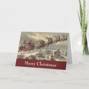 Weihnachten, Viktorianischer Weihnachtsmann im Sle Feiertagskarte