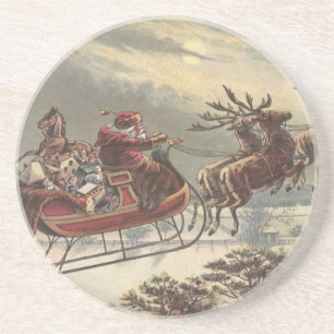 Weihnachten, Viktorianischer Weihnachtsmann im Sle Getränkeuntersetzer