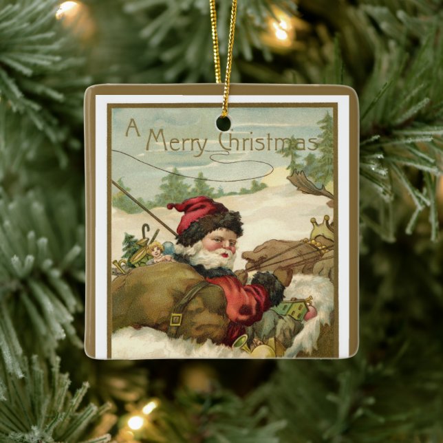 Weihnachten, Viktorianischer Weihnachtsmann im Sle Keramikornament (Baum)