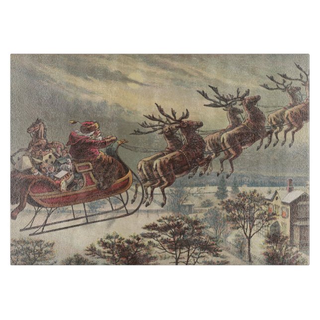 Weihnachten, Viktorianischer Weihnachtsmann im Sle Schneidebrett (Vorderseite)