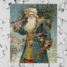 Weihnachten, Viktorianischer Weihnachtsmann mit Ba