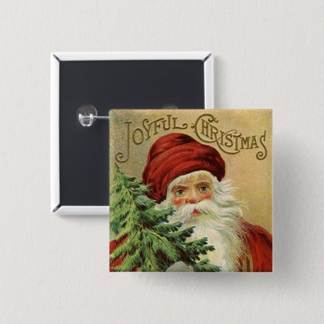 Weihnachten, Viktorianischer Weihnachtsmann mit Ba Button (Vorne & Hinten)