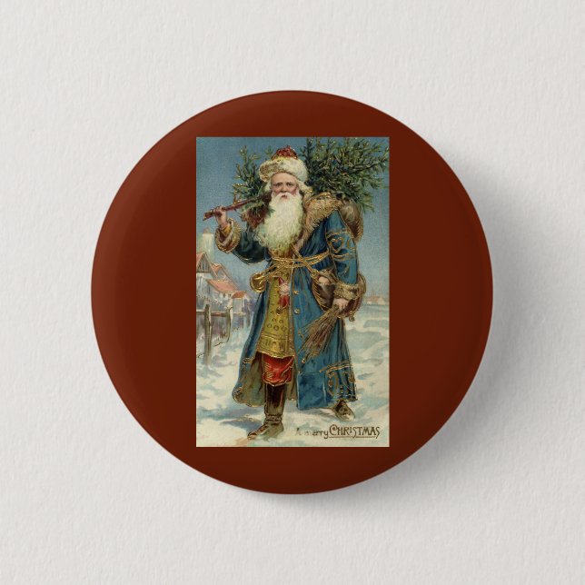 Weihnachten, Viktorianischer Weihnachtsmann mit Ba Button (Vorderseite)